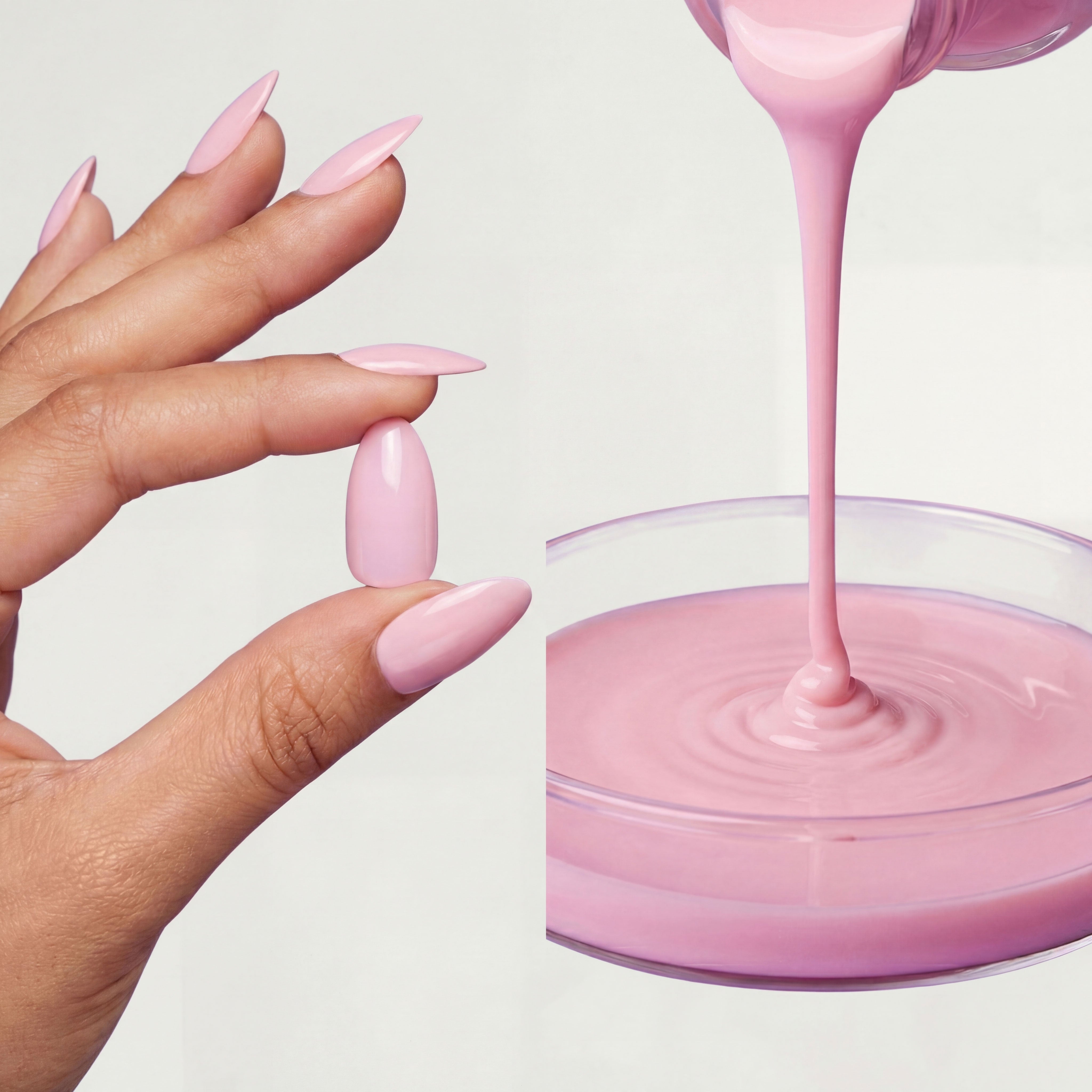 Close-up of a flawless gel manicure